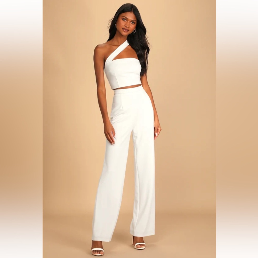 Elegant White Women's Jumpsuit